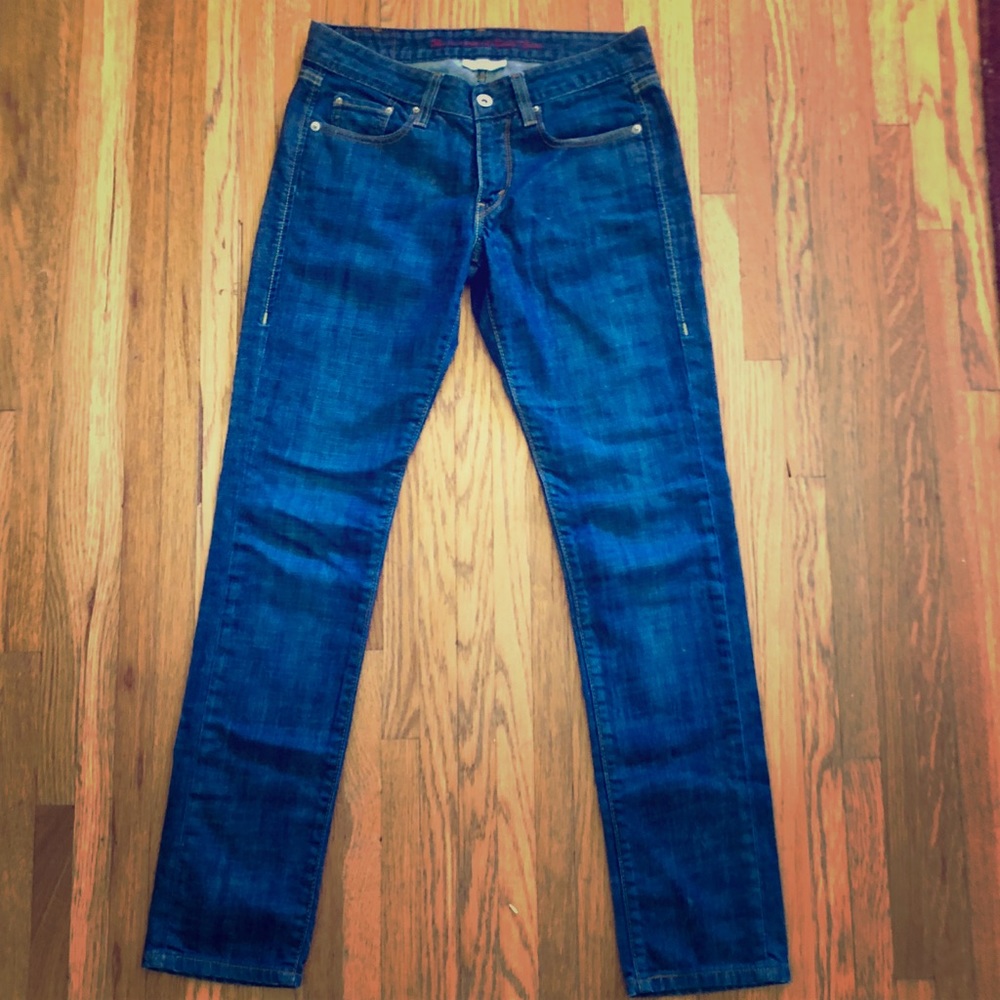 Dark, skinny Levi jeans